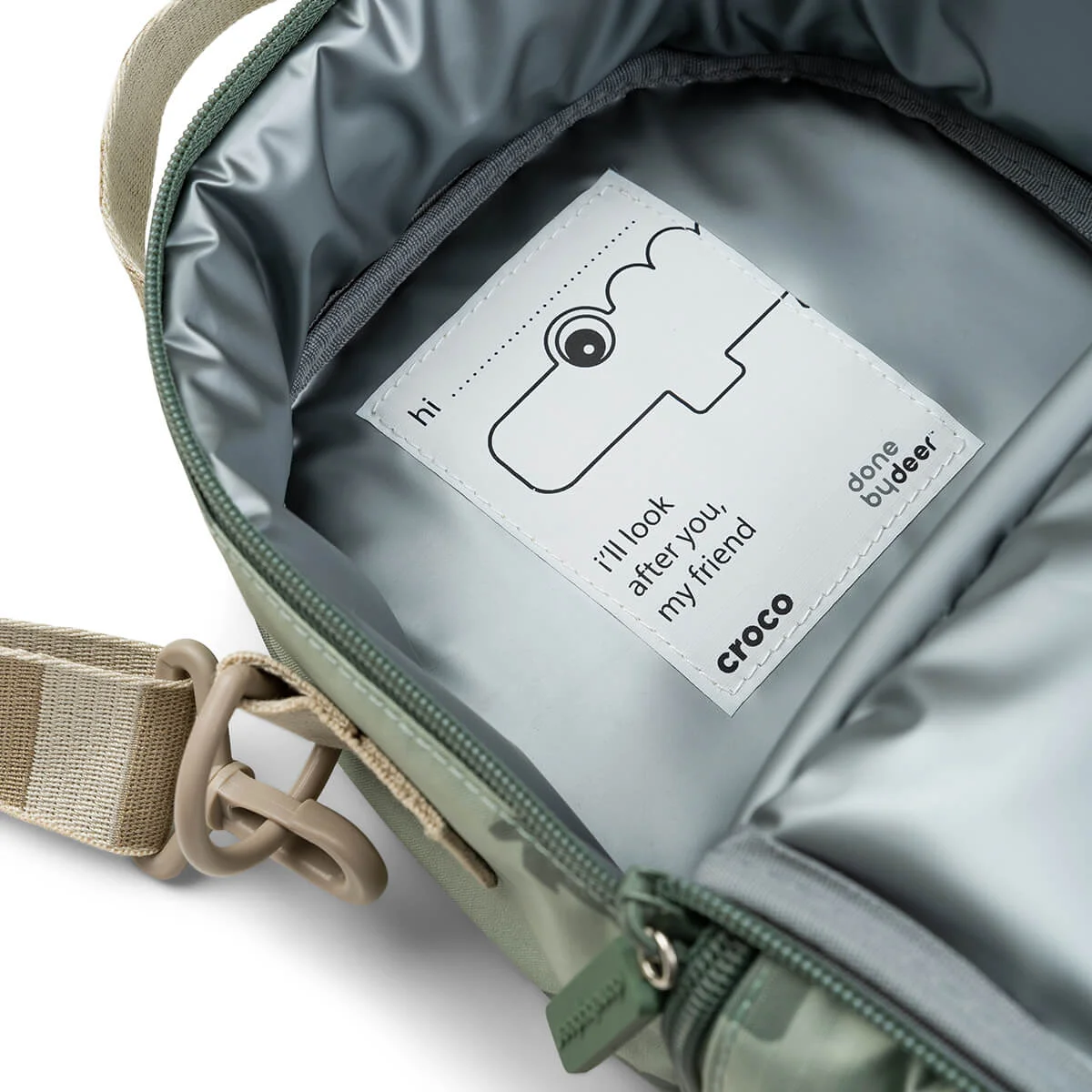 Done by Deer Isolierte Kinder-Lunchtasche Croco Green Done by Deer Isolierte Kinder-Lunchtasche Croco Green