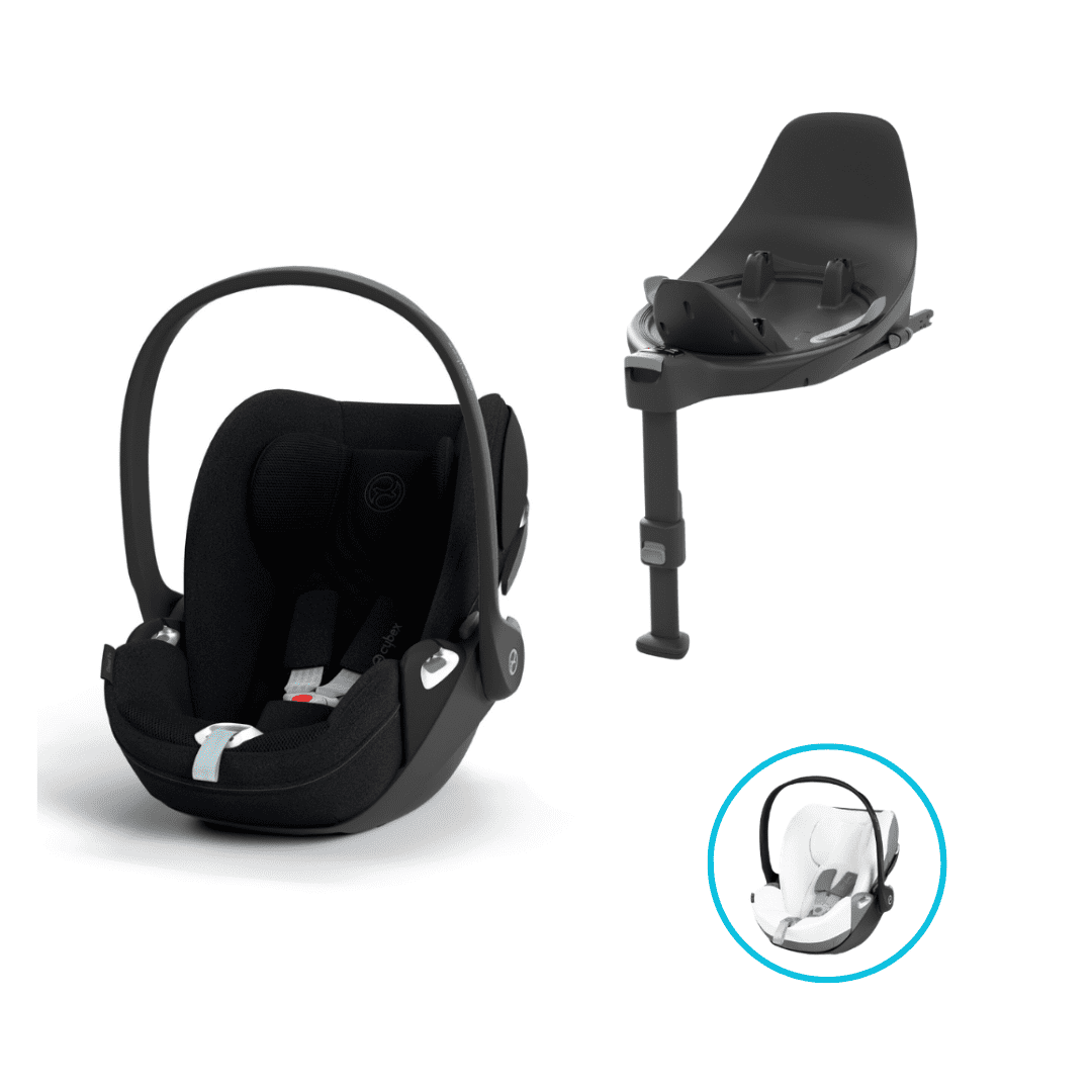 CYBEX Cloud T i-Size Plus black Babyschale inkl. Base T + Sommerbezug 