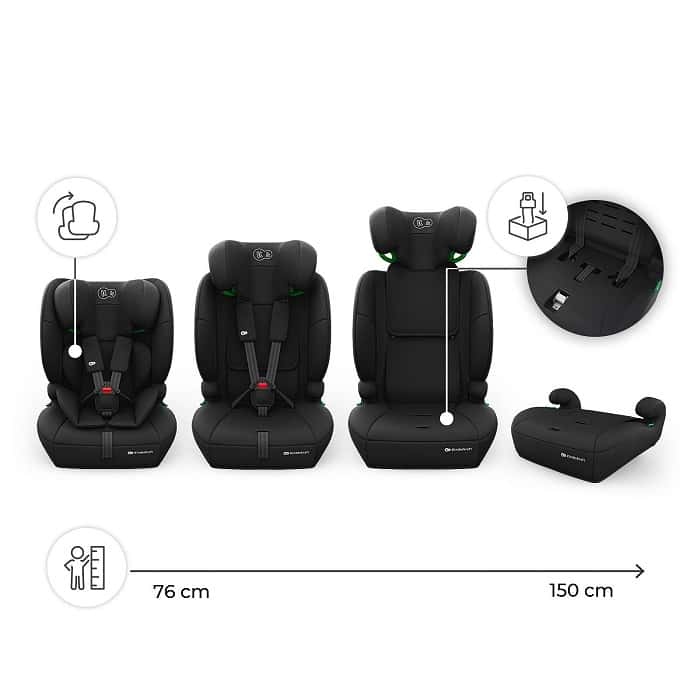 Kinderkraft COMFORT UP 2 PLUS i-Size Kindersitz Schwarz