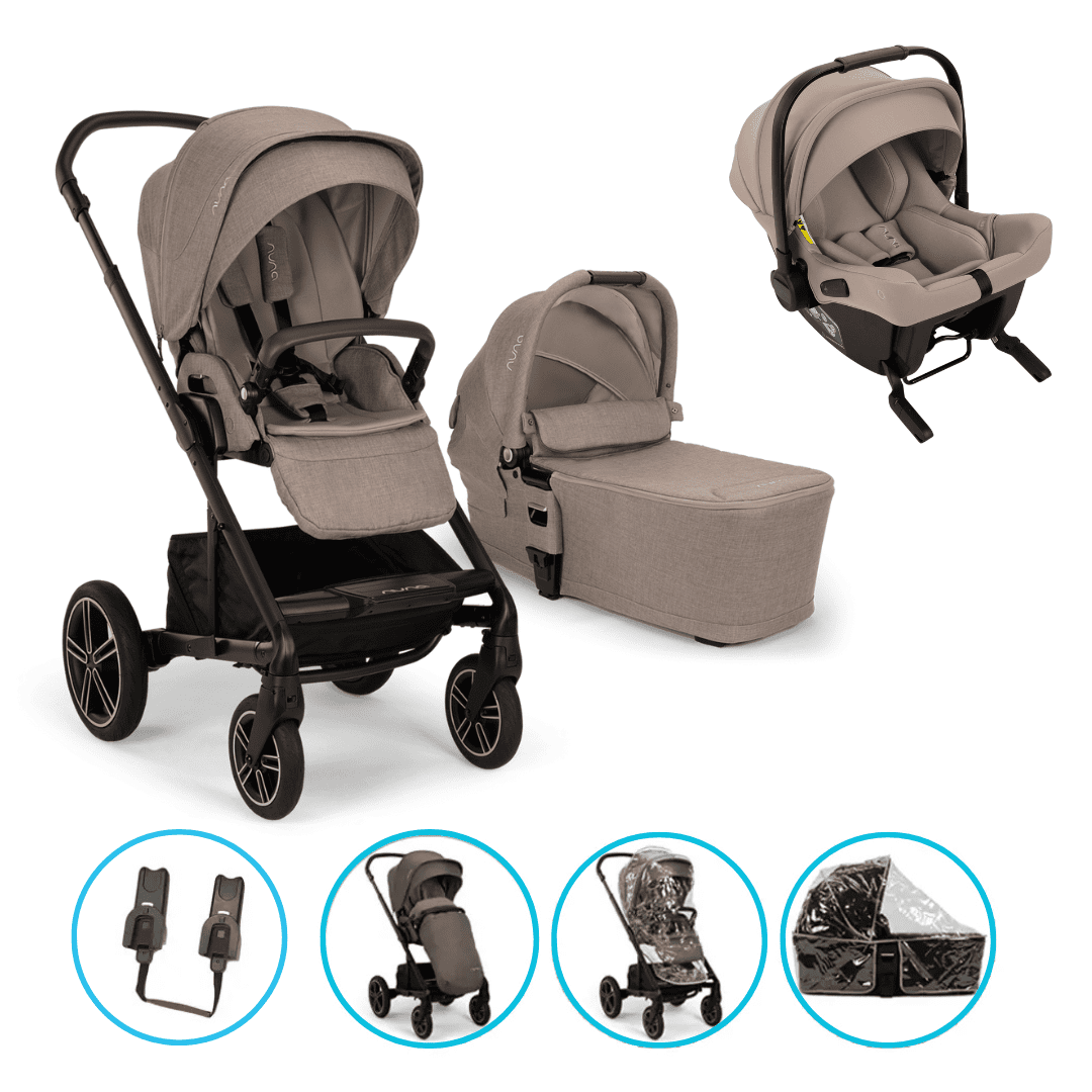 Nuna MIXX next 3in1 Kinderwagen Set Cedar inkl. Pipa Urbn und gratis Zubehör