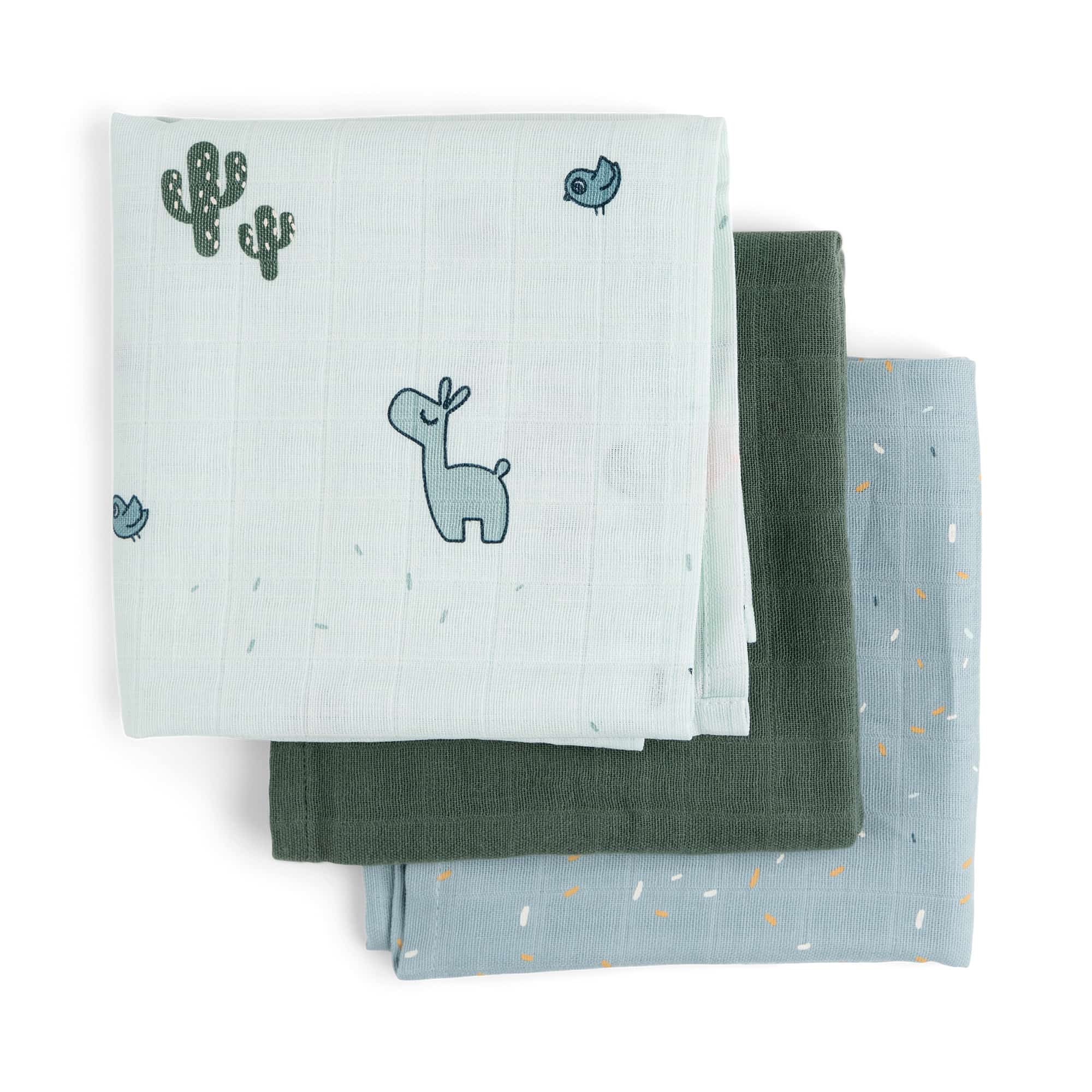 Done by Deer 3er Pack Mulltücher Blue Done by Deer 3er Pack Mulltücher Blue