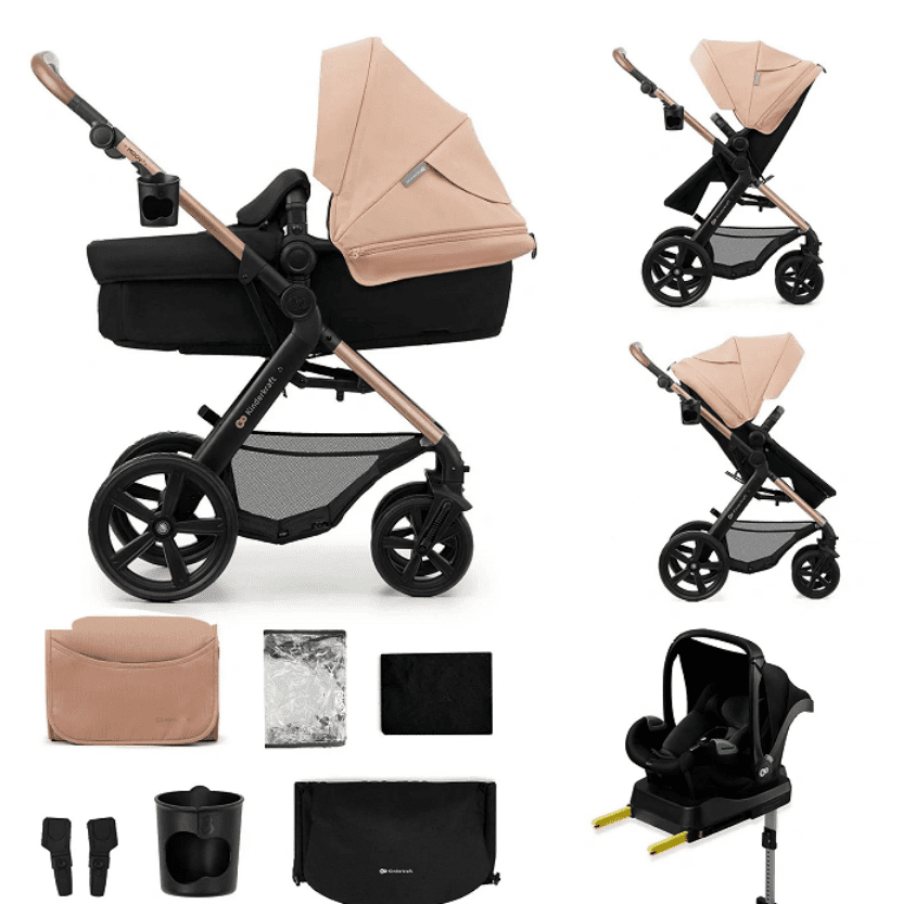 Kinderkraft 4in1 Kombikinderwagen MOOV 2 beige – MOOV 2 beige von Kinderkraft: 4-in-1 Kombikinderwagen mit Autositz, Zubehör & großer Babywanne. Sicher, stilvoll & komfortabel ab Geburt bis 27 kg.