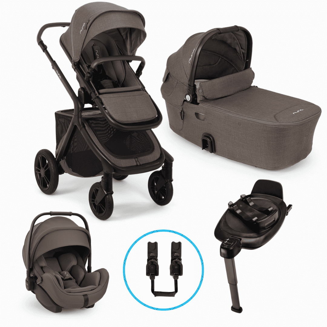 Nuna Demi Icon 5in1 Kinderwagen-Set Chestnut inkl. Arra flex Chestnut und Base next