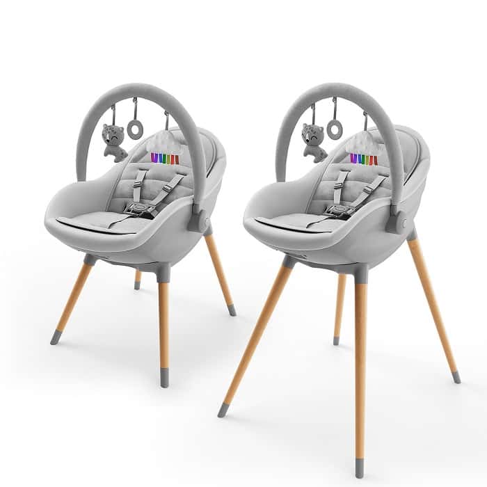 Kinderkraft FINI UP 3in1 Hochstuhl Grau