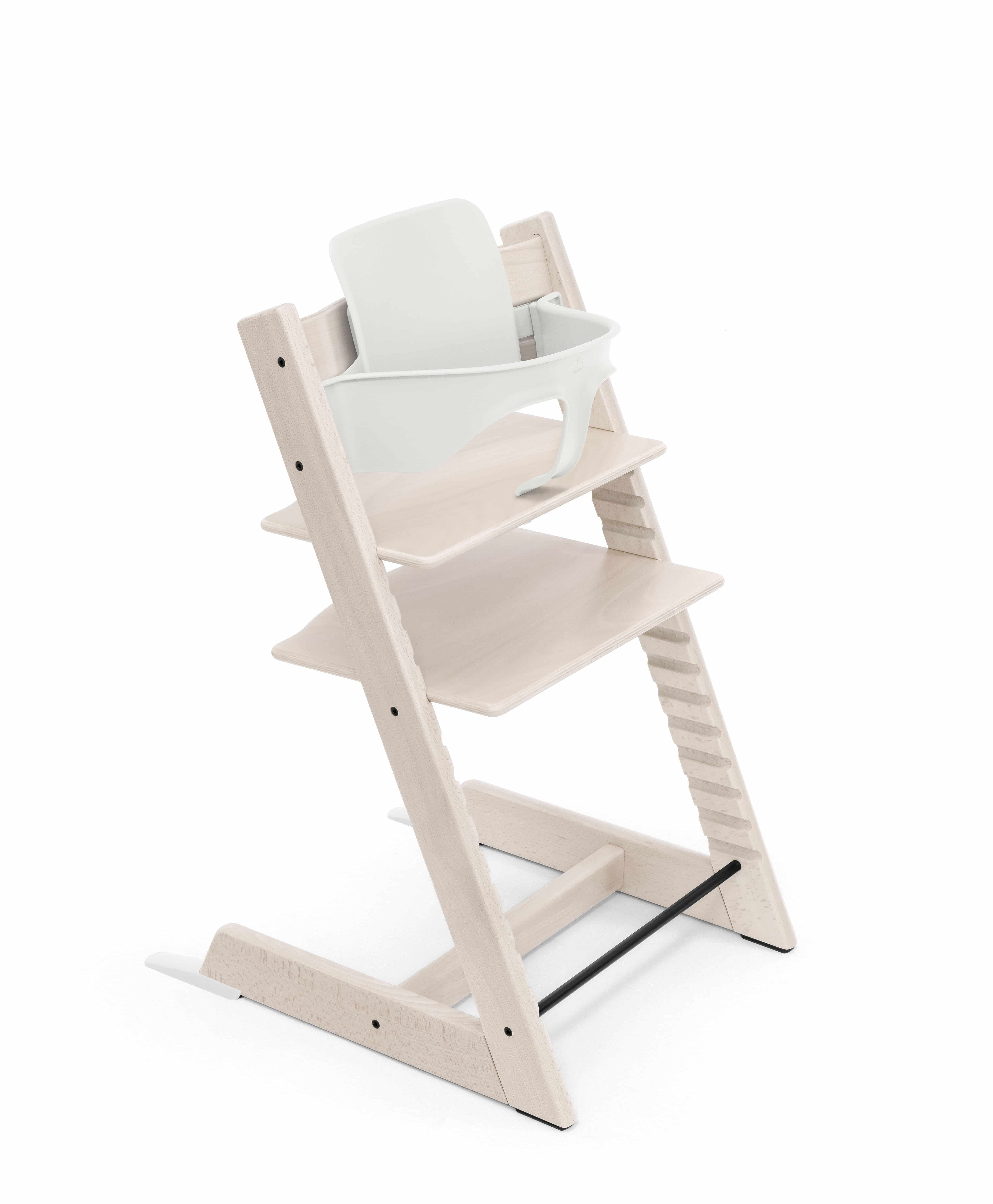 Stokke Tripp Trapp Hochstuhl Buche Whitewash inkl. Baby Set 2 White