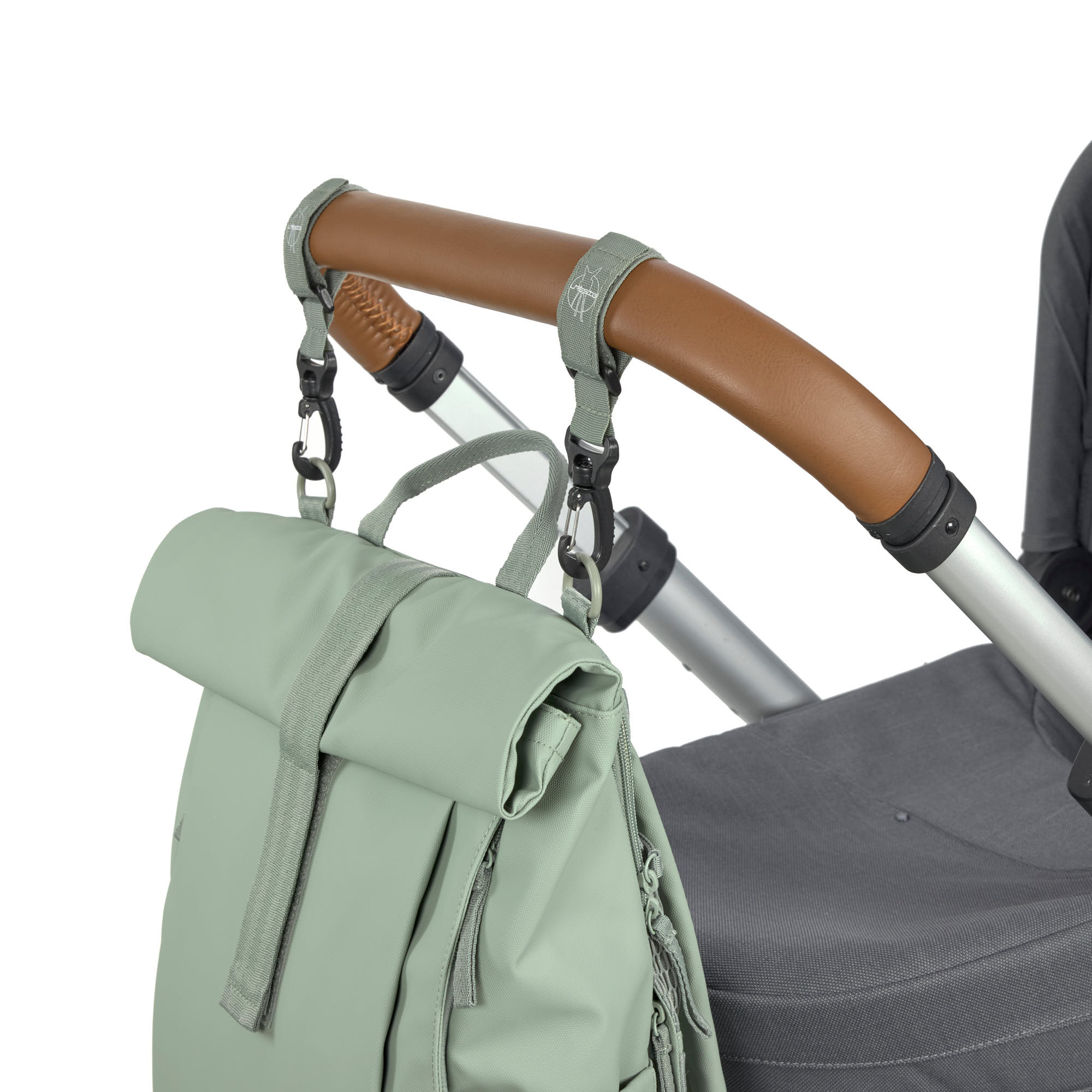 Lässig Wickelrucksack - Rolltop Up Backpack Silbergrün Lässig Wickelrucksack - Rolltop Up Backpack Silbergrün