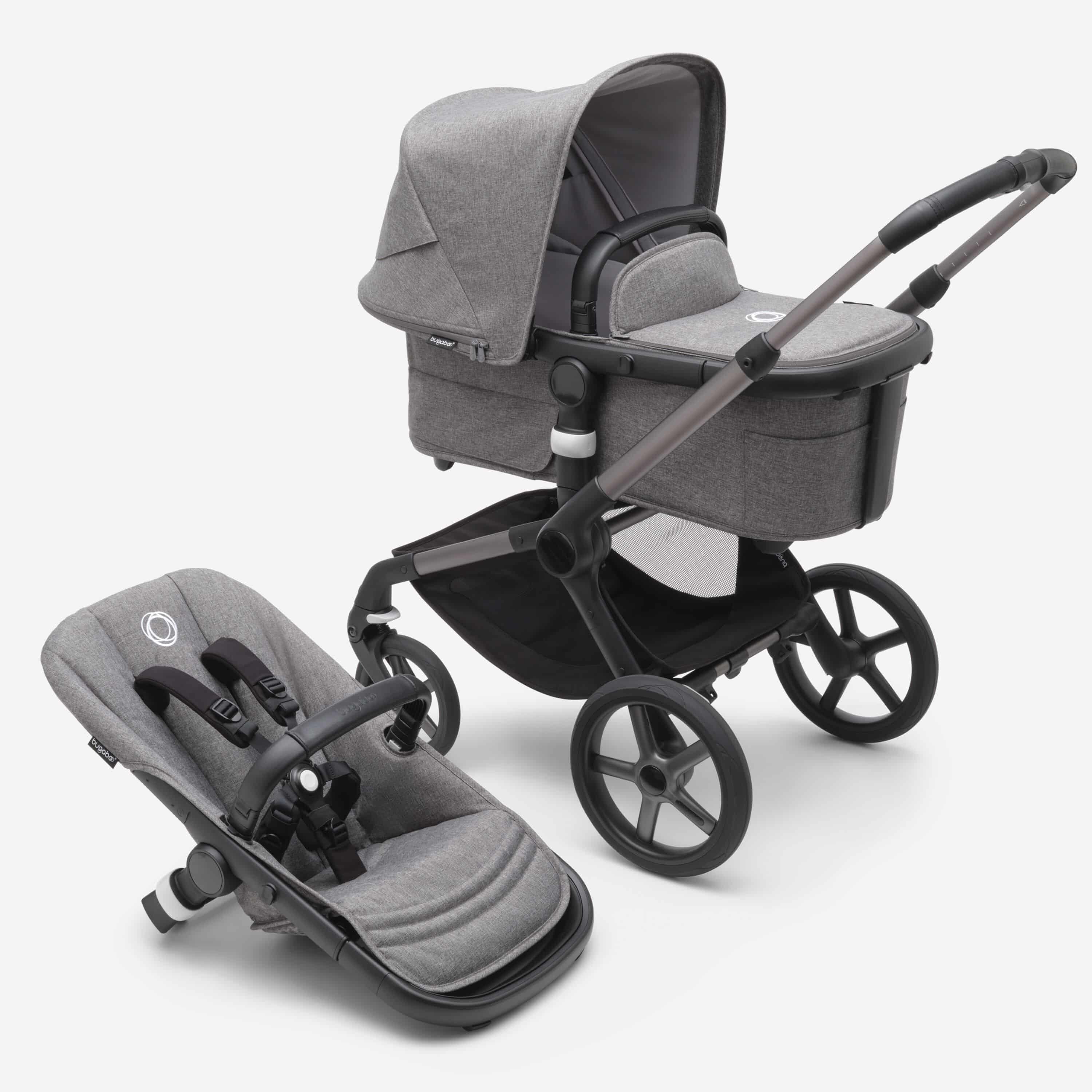 Bugaboo Fox5 Kombikinderwagen graphit/ grau meliert Bugaboo Fox5 Kombikinderwagen graphit/ grau meliert