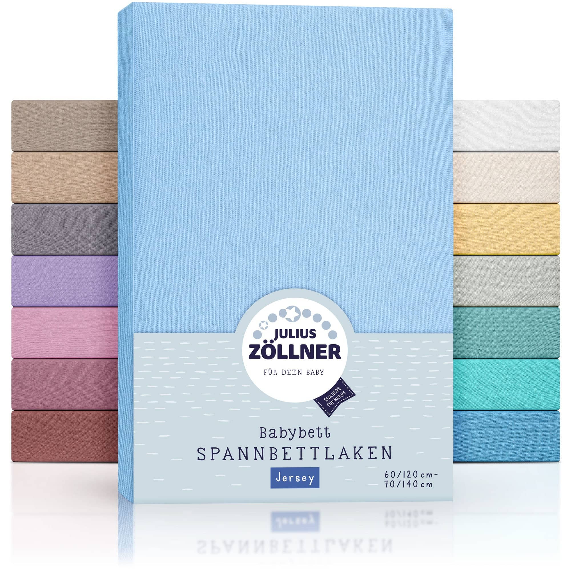 Zöllner Jersey Spannbetttuch Kinderbett 60/120 - 70/140 - hellblau Zöllner Jersey Spannbetttuch Kinderbett 60/120 - 70/140 - hellblau