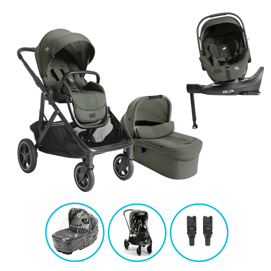 Joie Signature 8in1 Kombikinderwagen-Set Versiti Evergreen inkl. i-Level Pro Evergreen und Base Encore