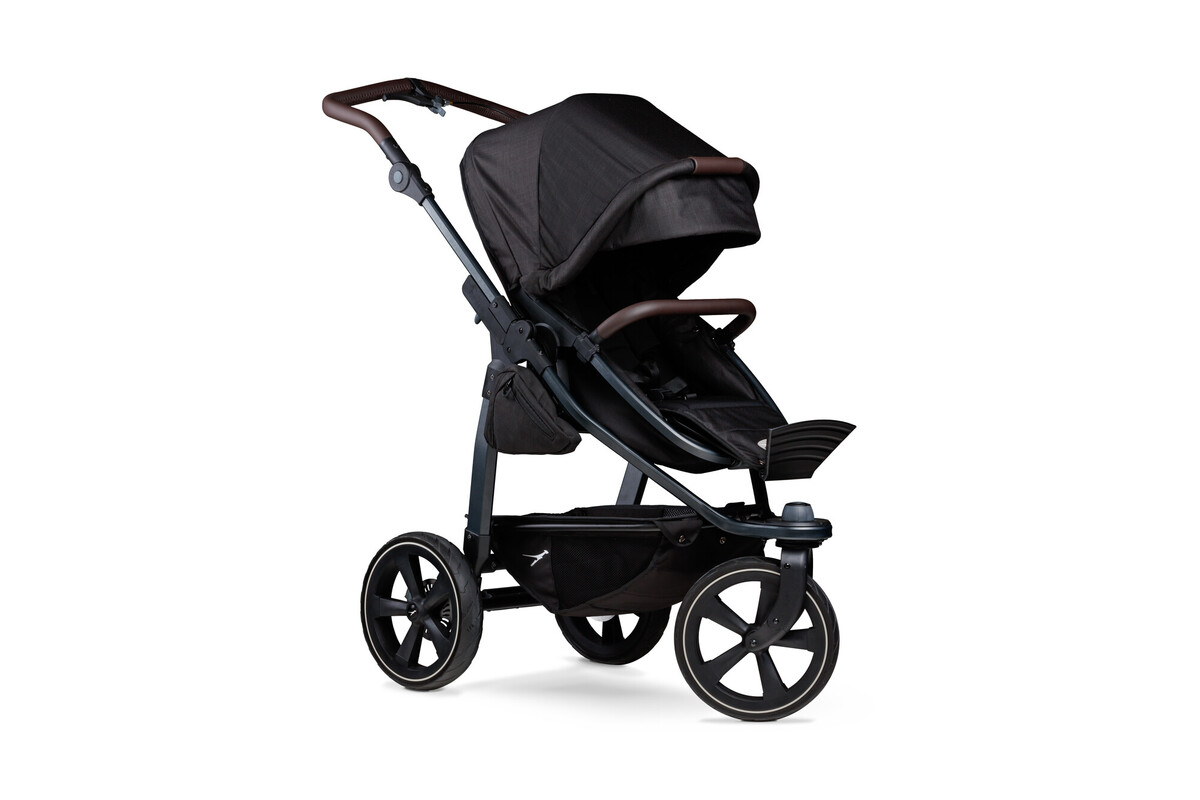 TFK Mono 2 Kombikinderwagen inkl. gratis Wickelrucksack Luftkammerräder - schwarz