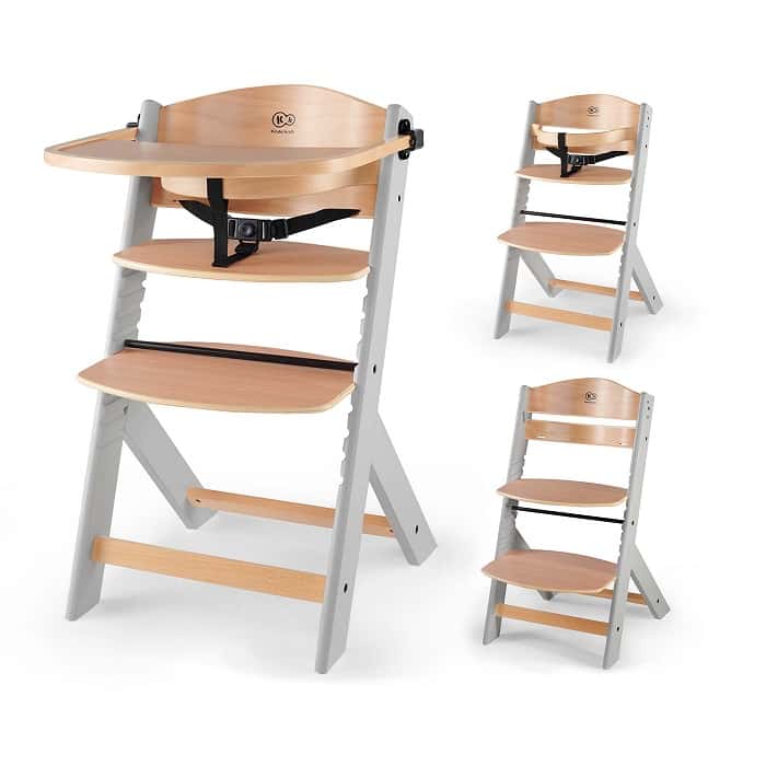 Kinderkraft Hochstuhl Enock wooden/grey