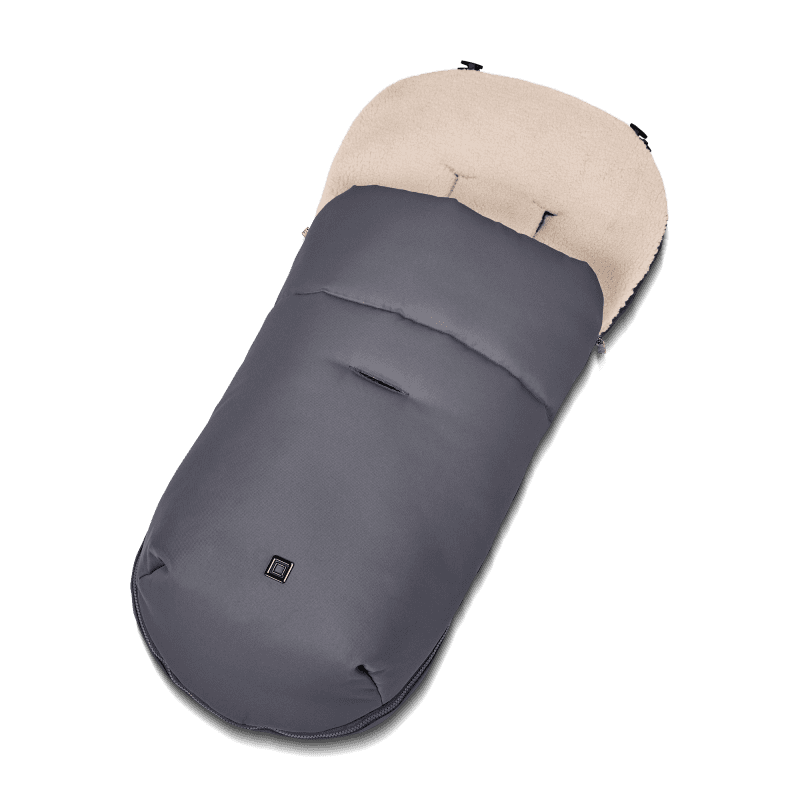 MOON Premium Winterfußsack mit Kunstfelleinsatz Graphite