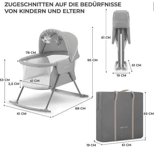 Kinderkraft 3in1 Kinderbett LOVI grau