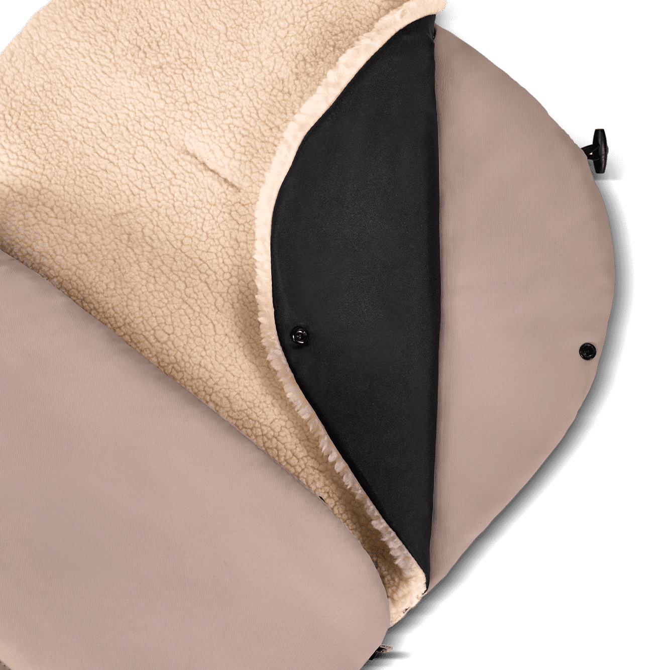 MOON Premium Winterfußsack mit Kunstfelleinsatz sand