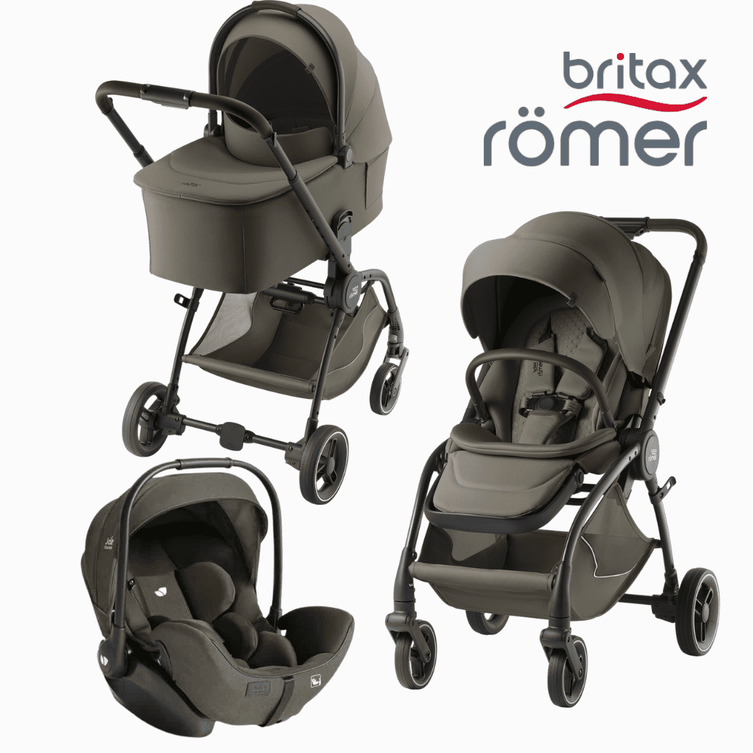 Britax Römer 3in1 Kinderwagen-Set RIO Urban Olive inkl. i-Level Pro Babyschale Evergreen