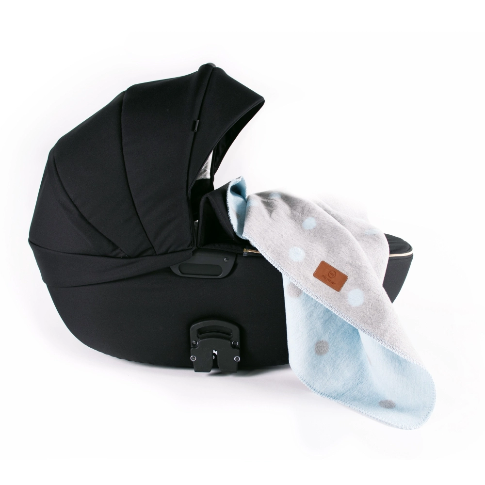 my junior Babydecke Blue Dots Grey