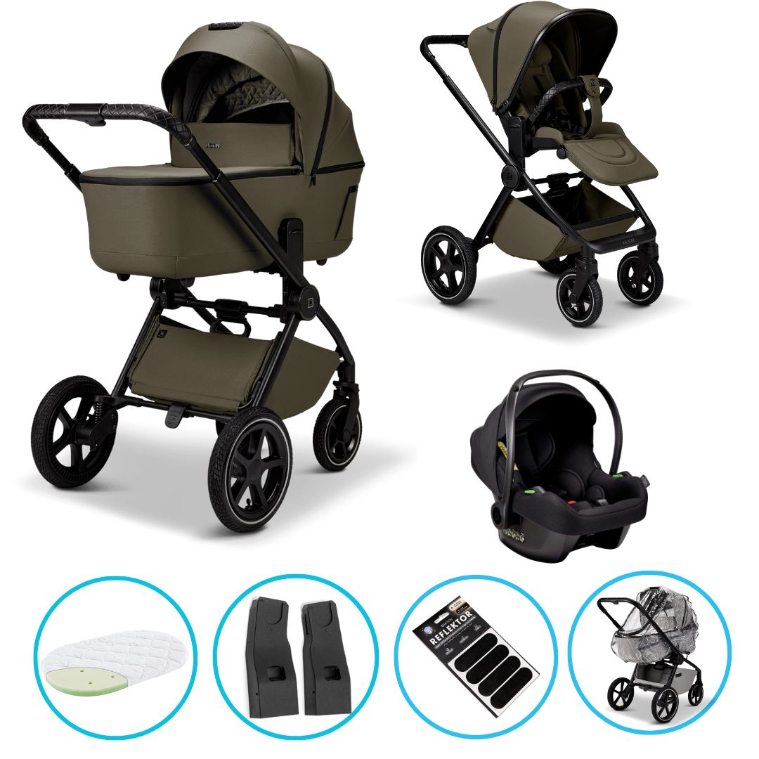 Moon GIO 2.0 Kombikinderwagen Moss 3in1 Set inkl. Babyschale