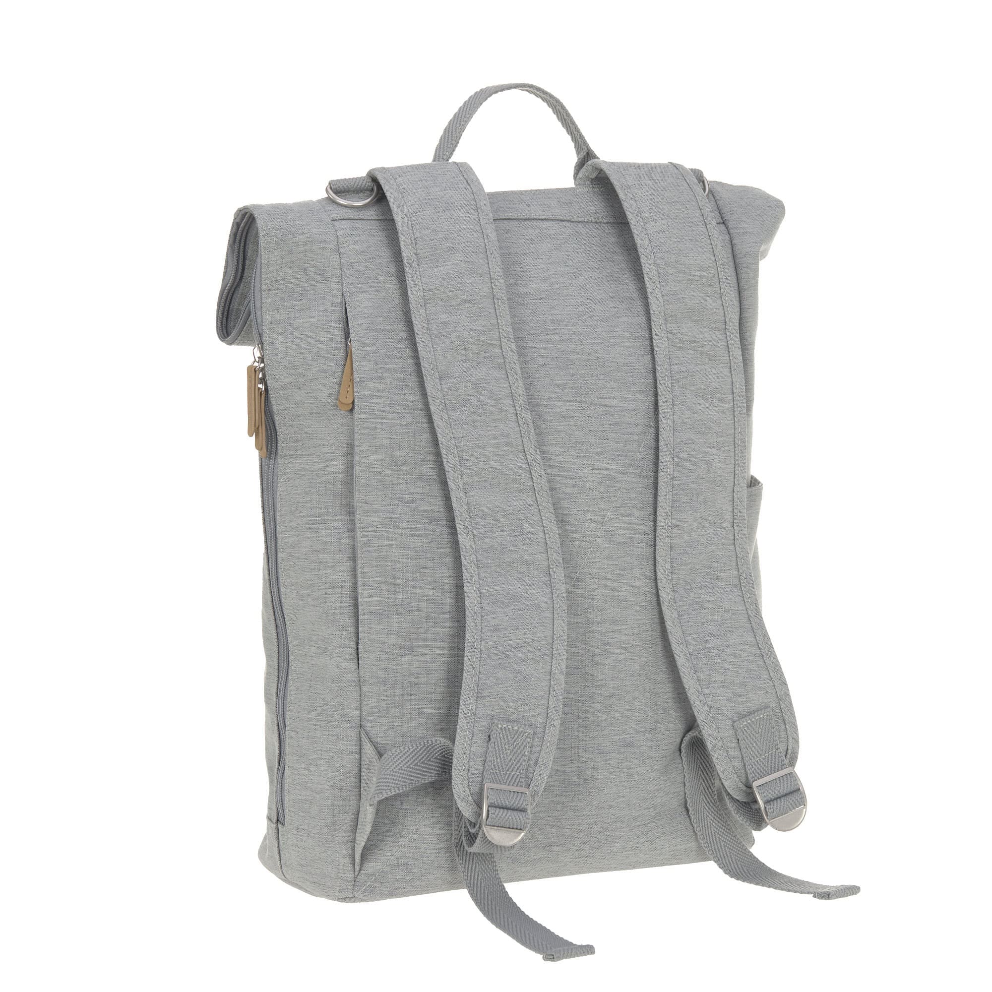 Lässig Wickelrucksack - Rolltop Backpack Grey Melange Lässig Wickelrucksack - Rolltop Backpack Grey Melange