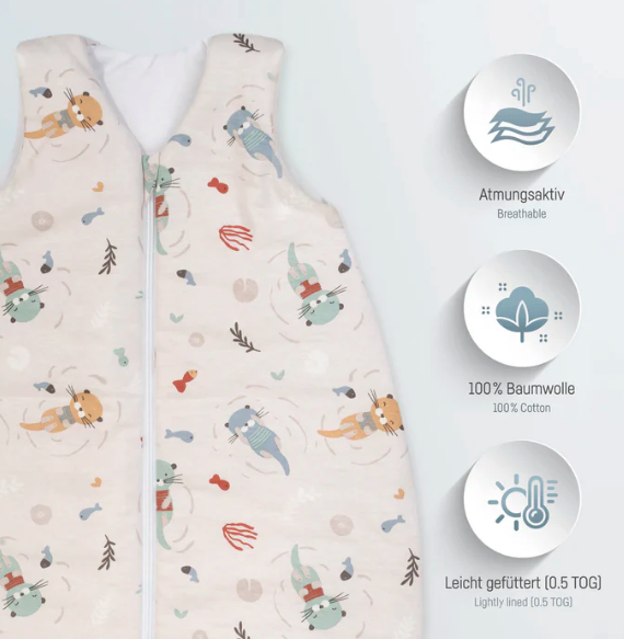 Julius Zöllner Jersey Sommerschlafsack 50/56 - Little Otti Julius Zöllner Jersey Sommerschlafsack 50/56 - Little Otti