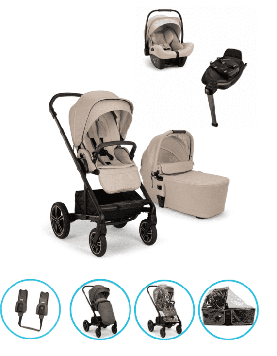 Nuna MIXX next 4in1 Kinderwagen Set inkl. Pipa Next, Base Next und gratis Zubehör