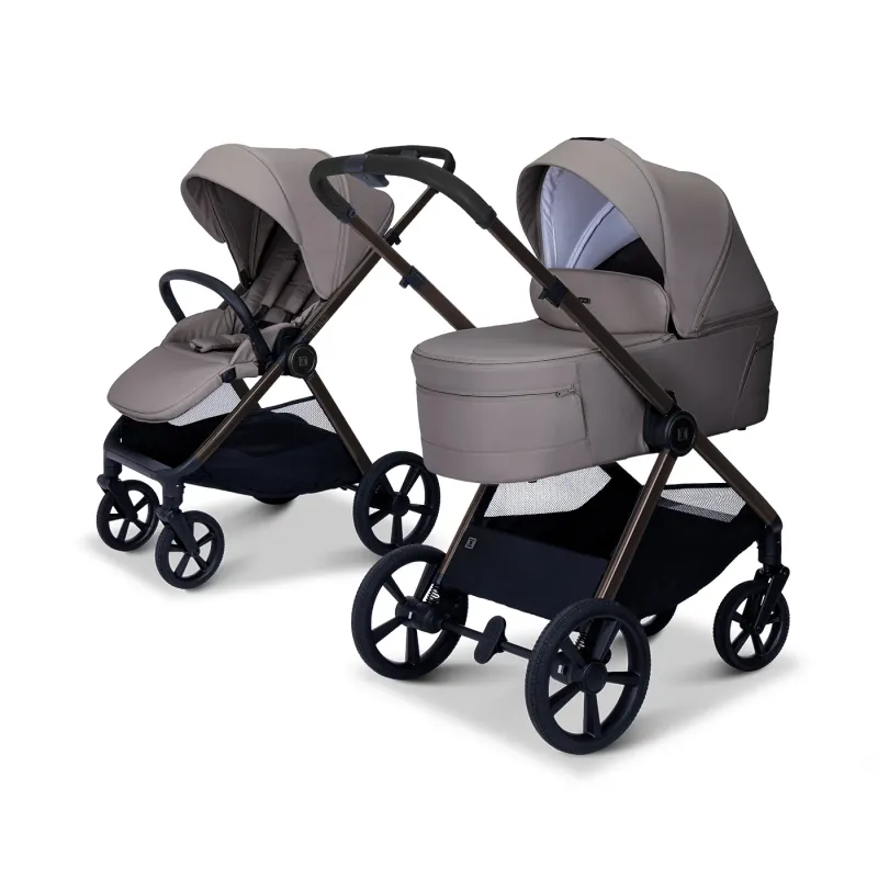 Moon STYLO 5in1 Kombikinderwagen-Set Graphite inkl. Wickeltasche, Regenverdeck und Adaptern