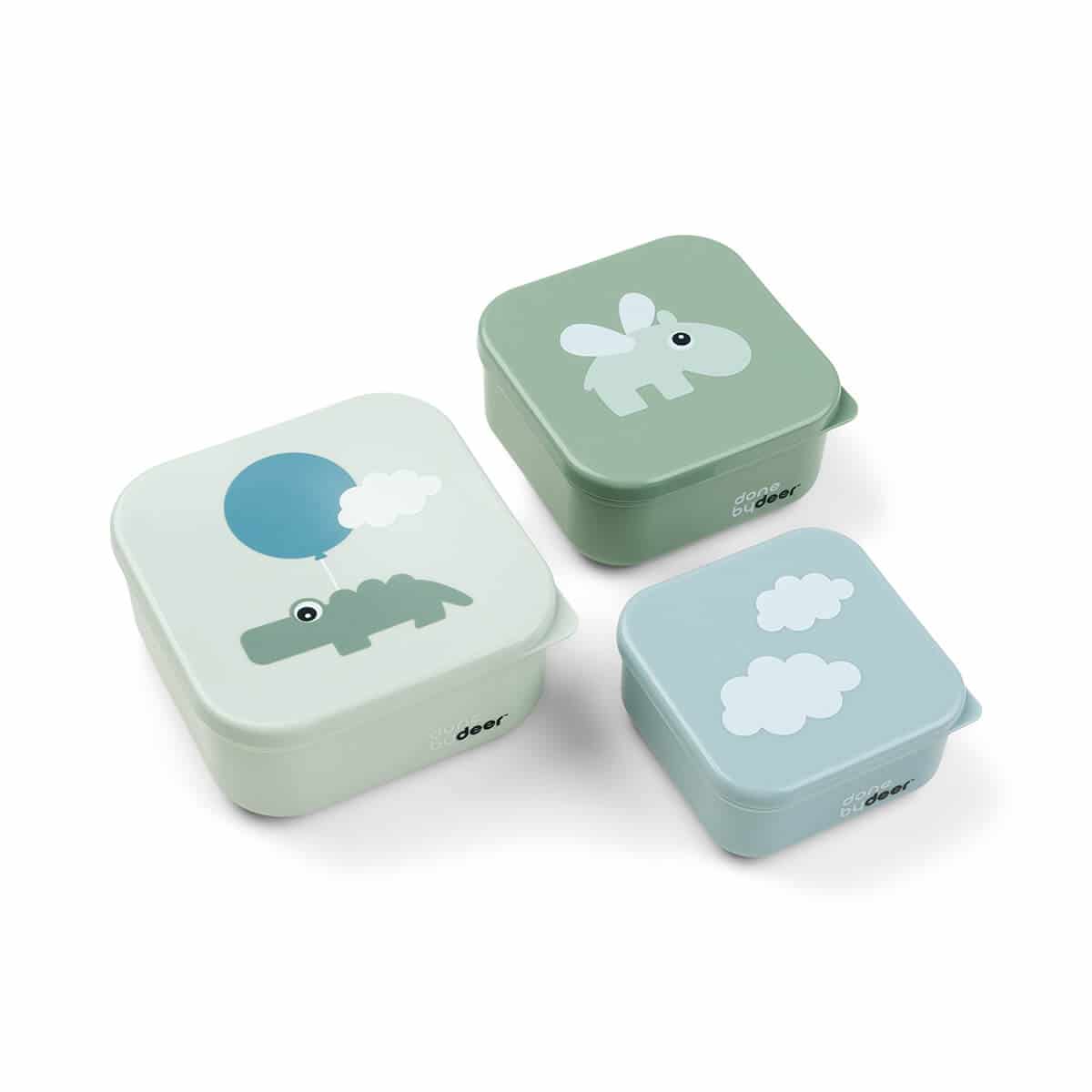 Done by Deer Snack Box Set happy clouds - green Done by Deer Snack Box Set happy clouds - green