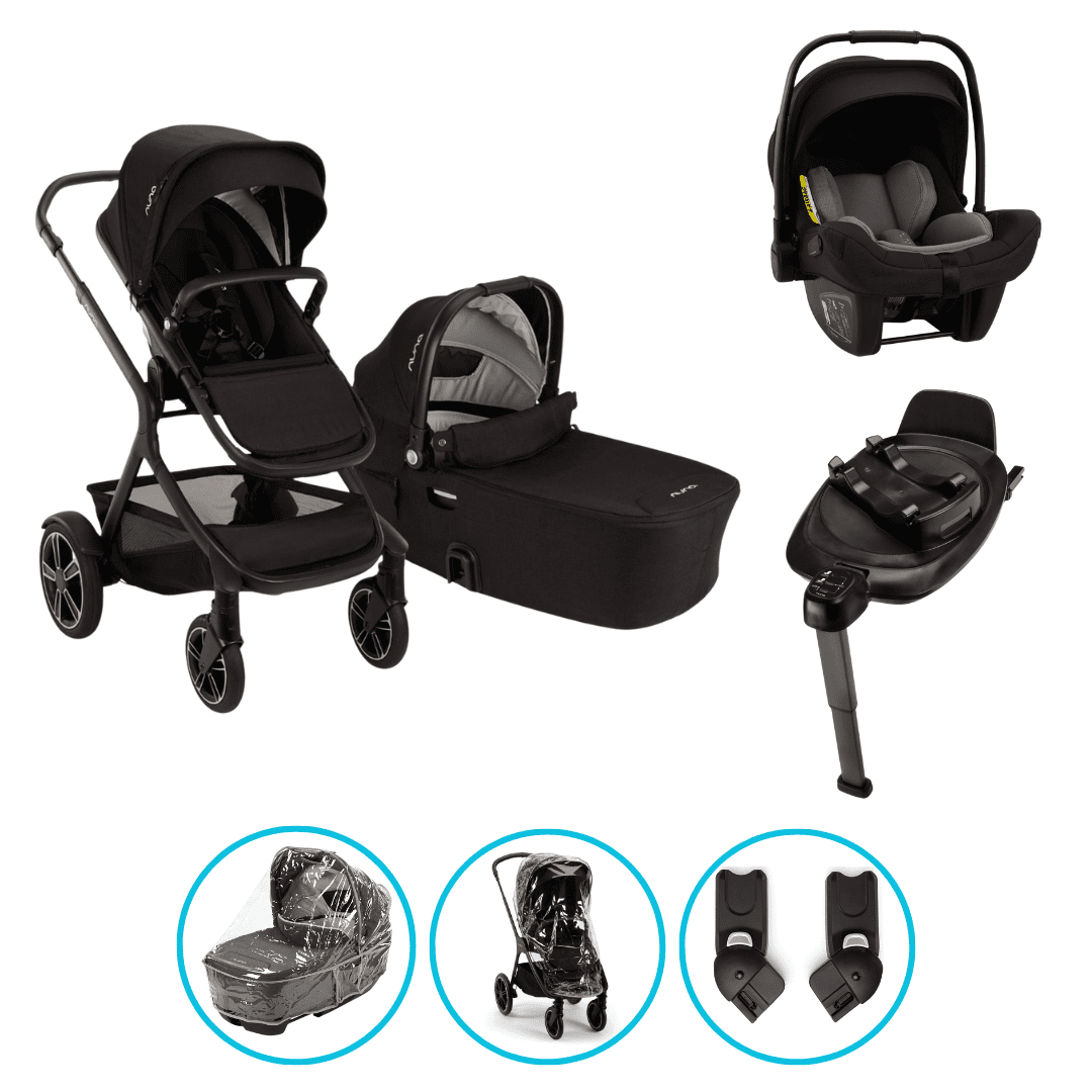 Nuna DEMI Next 4in1 Kinderwagen Set Caviar inkl. Pipa Next Caviar und Base Next