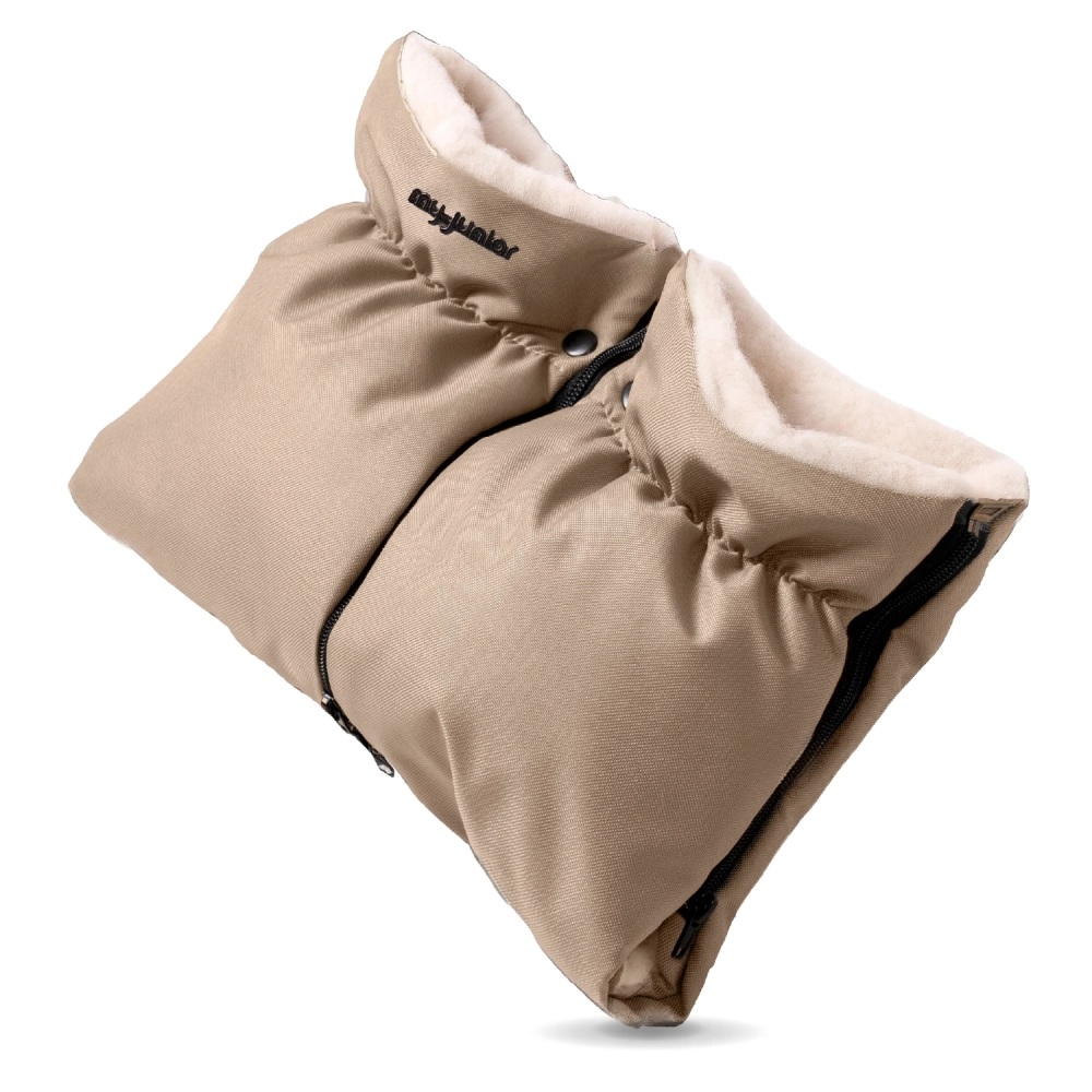 my junior Atelier Signaturewool Handmuff Naptime Latte