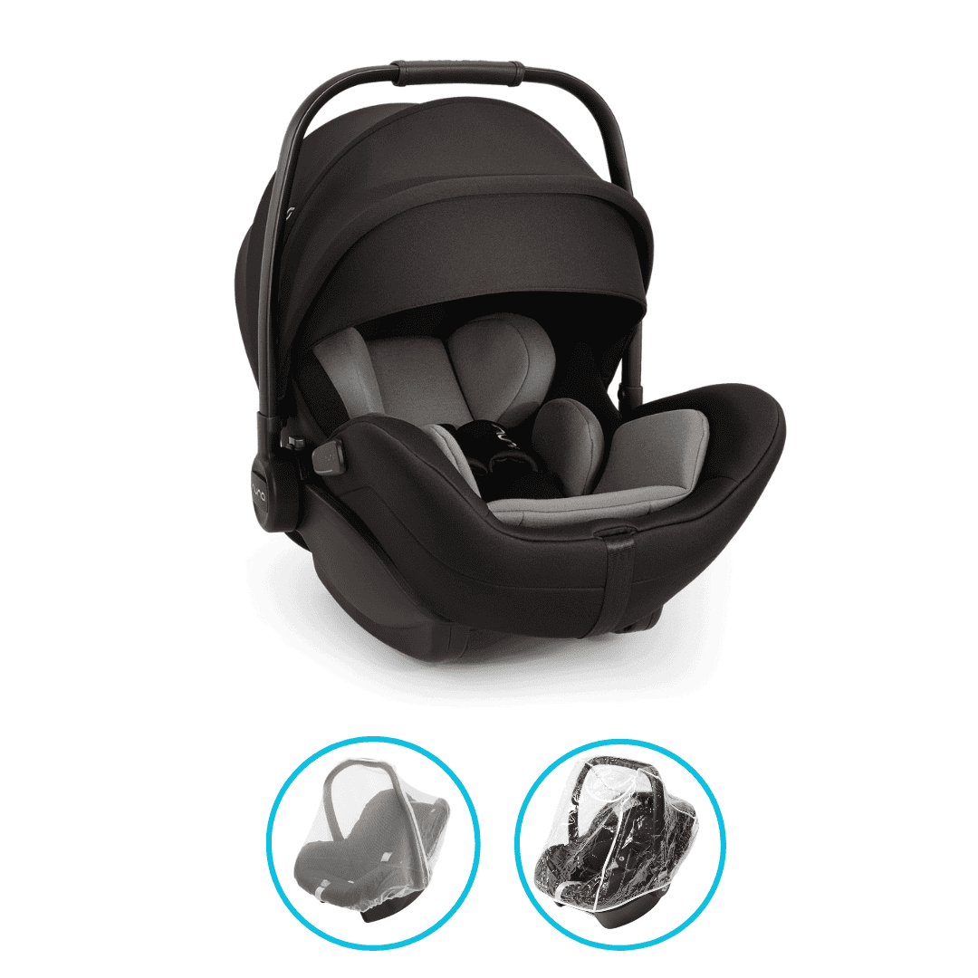 Nuna Arra flex i-size Babyschale Caviar inkl. GRATIS Zubehör