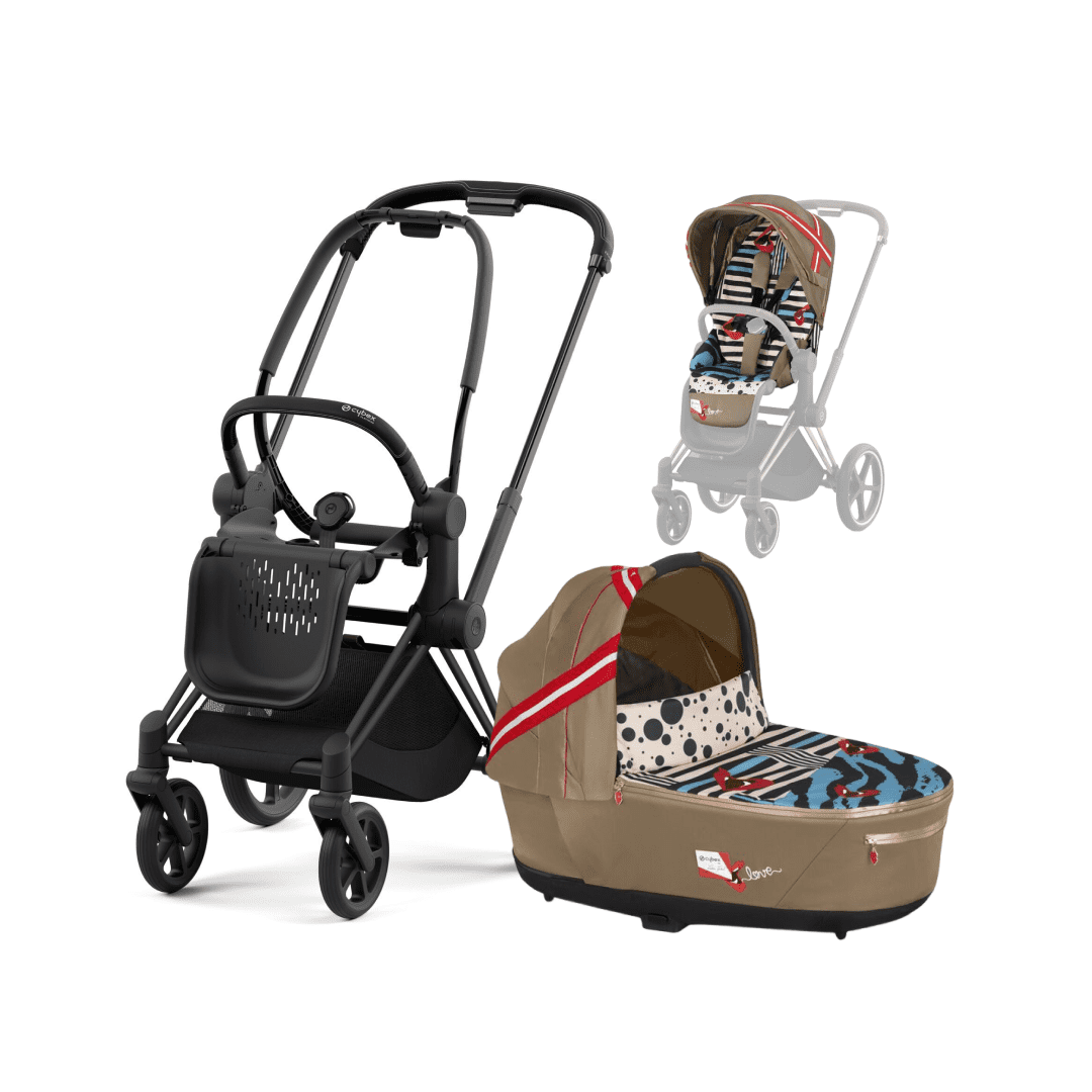 CYBEX Kombikinderwagen Fashion - Matt Black - One Love CYBEX Kombikinderwagen Fashion - Matt Black - One Love