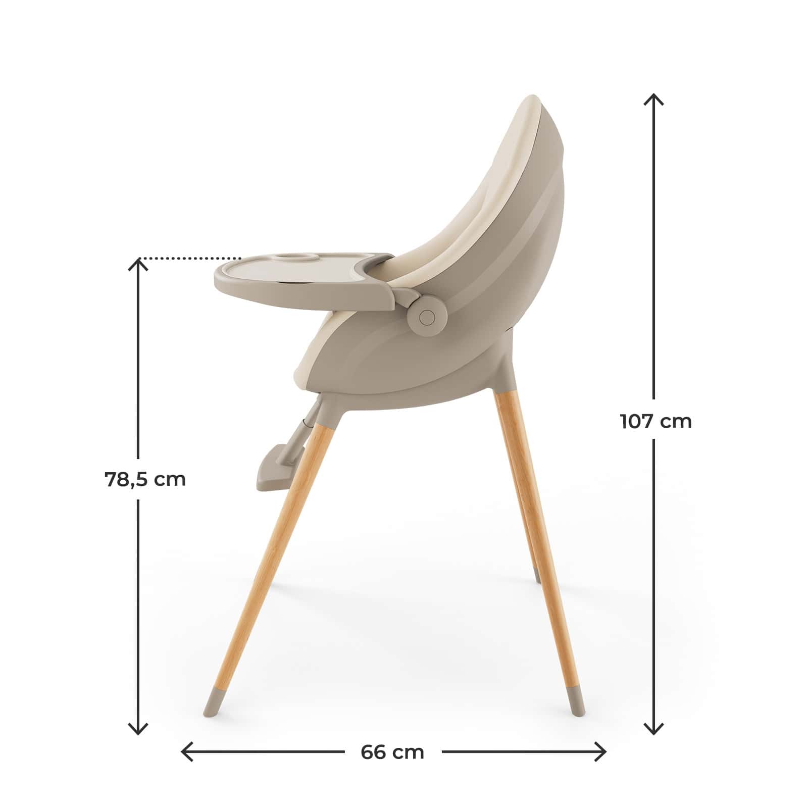 Kinderkraft FINI UP 3in1 Hochstuhl Beige