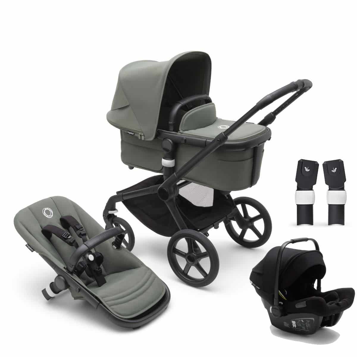 Bugaboo Fox5 Waldgrün Kombikinderwagen inkl. Turtle Air schwarz