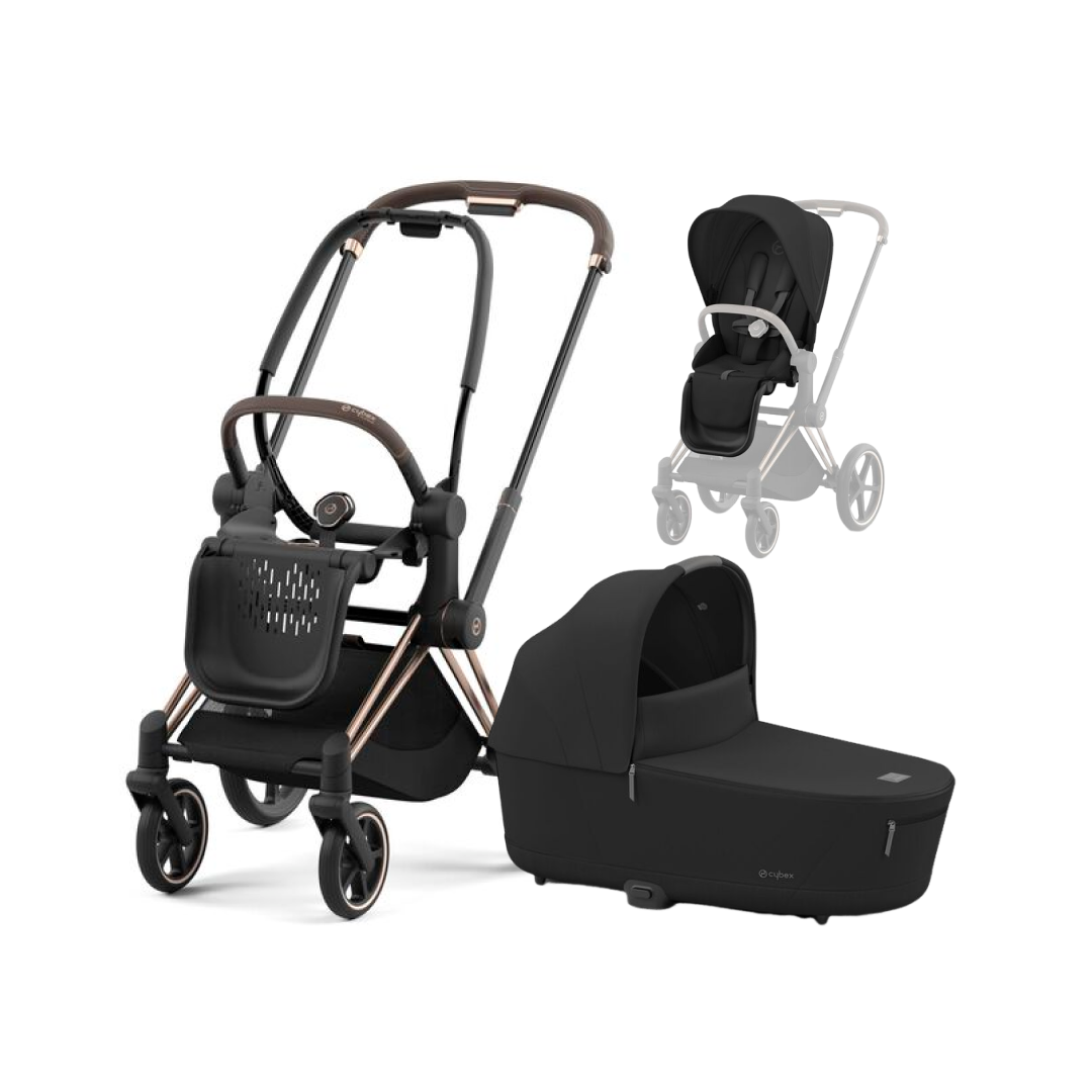 CYBEX PRIAM Kombikinderwagen rosegold sepia black CYBEX PRIAM Kombikinderwagen rosegold sepia black