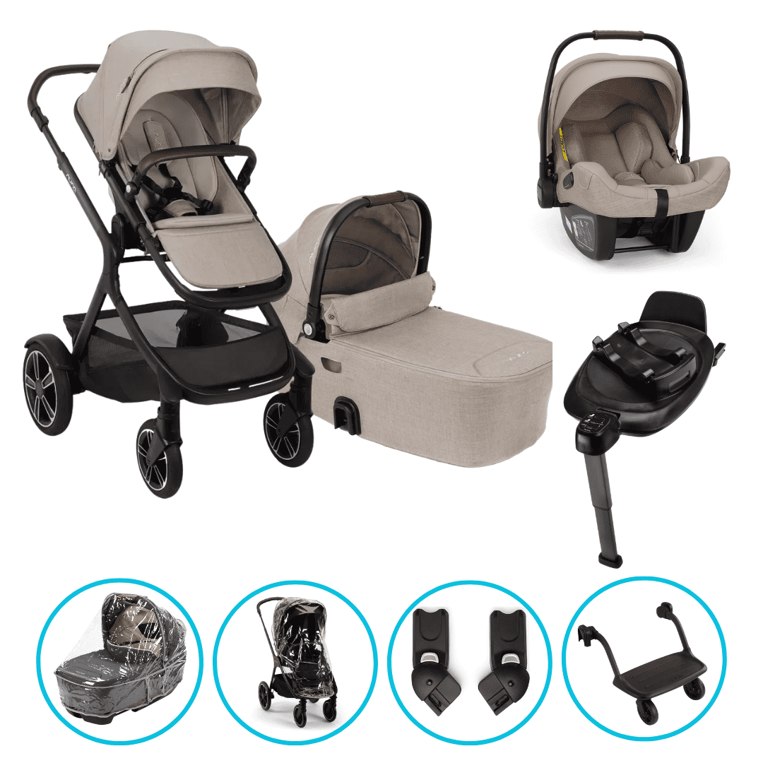 Nuna DEMI Next 4in1 Kinderwagen Set Chateau inkl. Pipa Next Chateau, Base Next und Riderboard