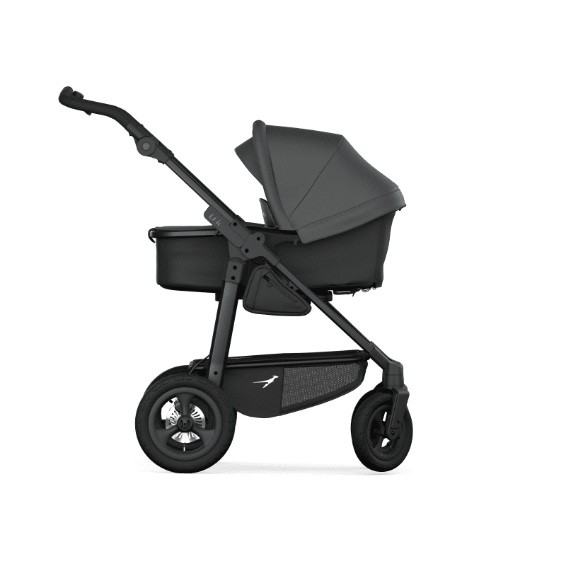 TFK Mono 4 3in1 Kinderwagen Set Grau mit CYBEX Cloud T i-Size Sepia Black & TFK Mono Adapter