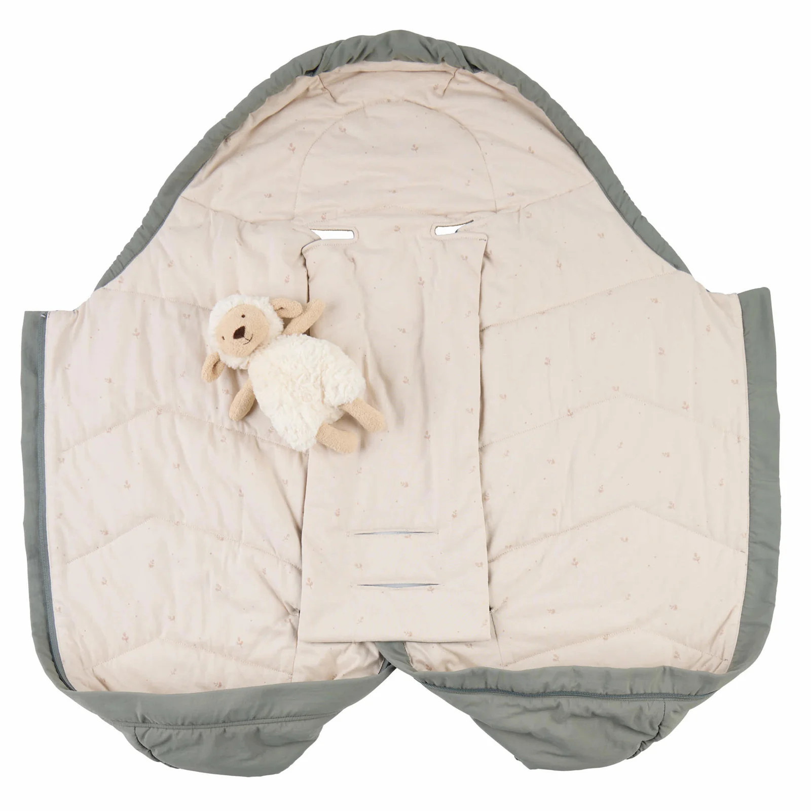 VOKSI Move Light Fußsack für Babyschale Meadow Green
