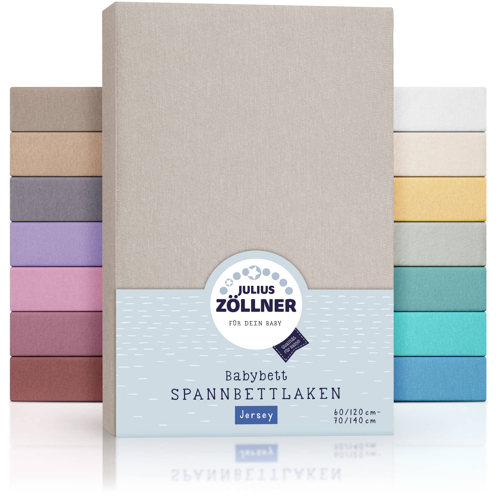 Zöllner Jersey Spannbetttuch Kinderbett 60/120 - 70/140 - taupe Zöllner Jersey Spannbetttuch Kinderbett 60/120 - 70/140 - taupe