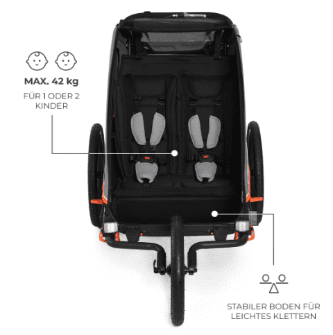 Kinderkraft 3in1 Fahrradanhänger NAVA orange Kinderkraft 3in1 Fahrradanhänger NAVA orange