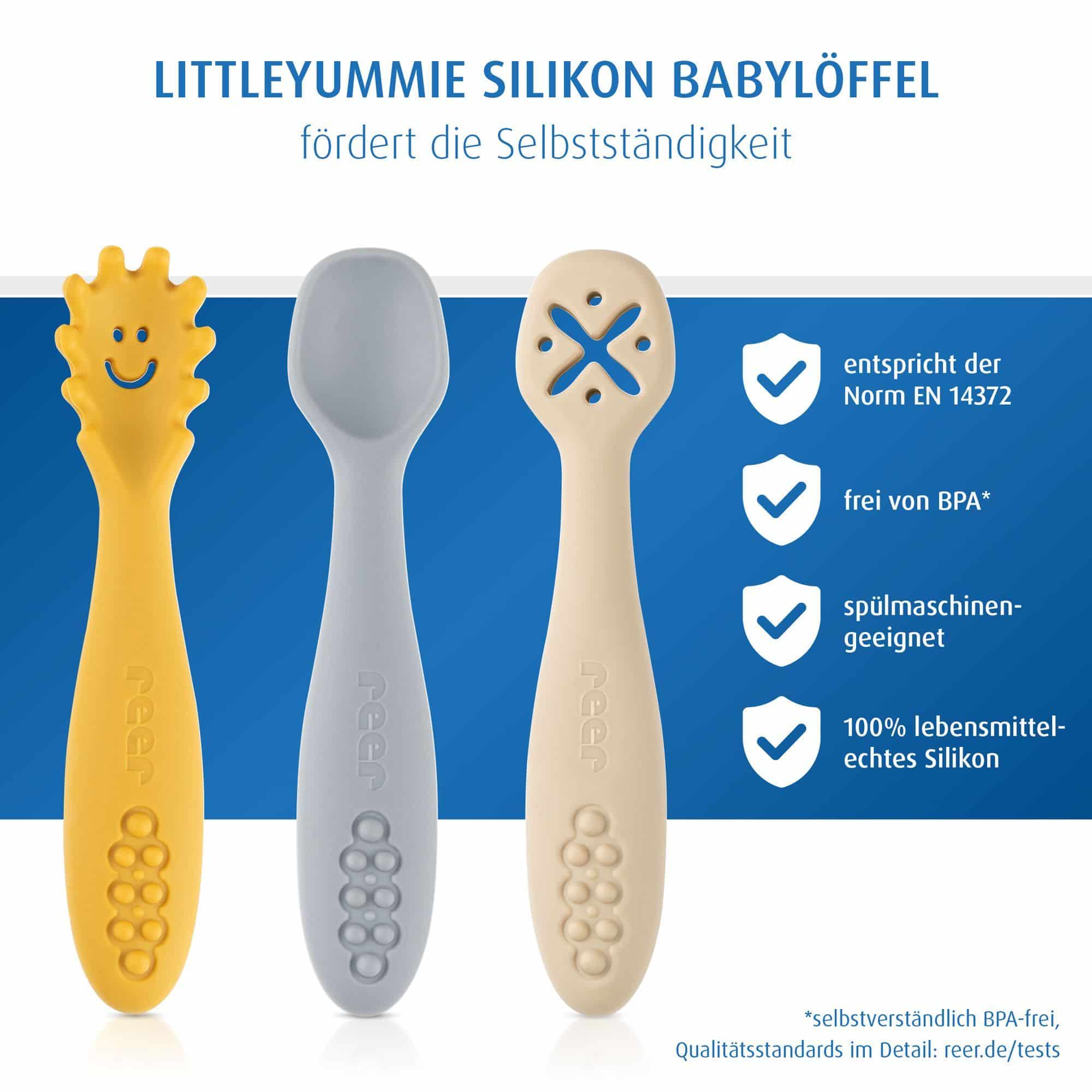 reer LittleYumie Silikon Babylöffel reer LittleYumie Silikon Babylöffel