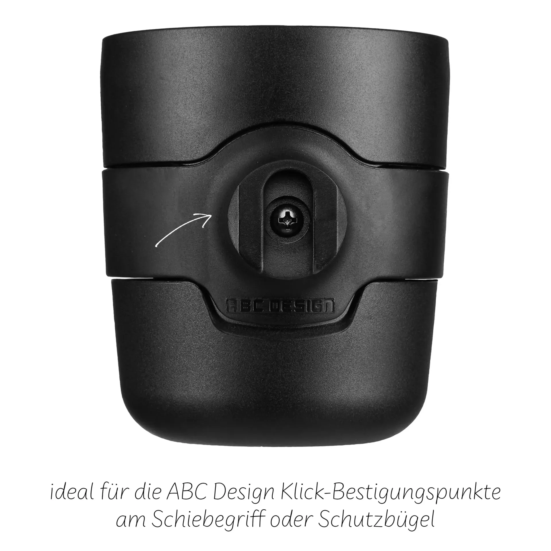 abc getränkehalter mit ansicht auf den klickbefestigungspunkt abc getränkehalter mit ansicht auf den klickbefestigungspunkt