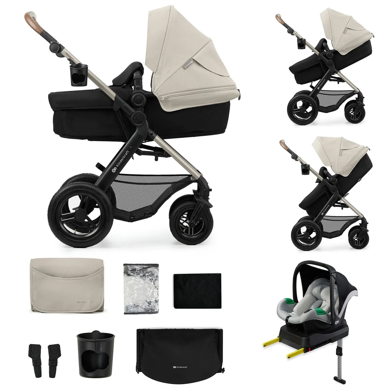 Kinderkraft Kombikinderwagen 4in1 MOOV 2 AIR Grey Kinderkraft Kombikinderwagen 4in1 MOOV 2 AIR Grey
