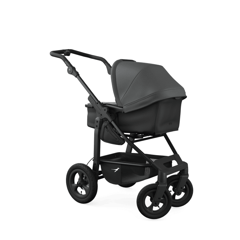 TFK Mono 4 3in1 Kinderwagen Set grau mit CYBEX Cloud T i-Size Sepia Black & TFK Mono Adapter