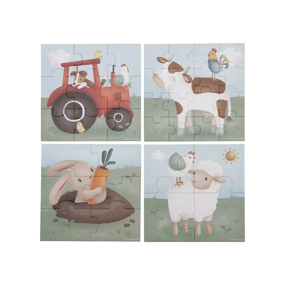 Little Dutch 4 in 1 Puzzle Set Little Farm