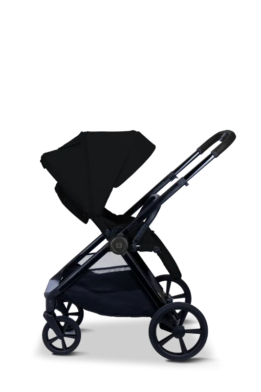 Moon STYLO 5in1 Kombikinderwagen-Set Onyx inkl. Wickeltasche, Regenverdeck und Adaptern