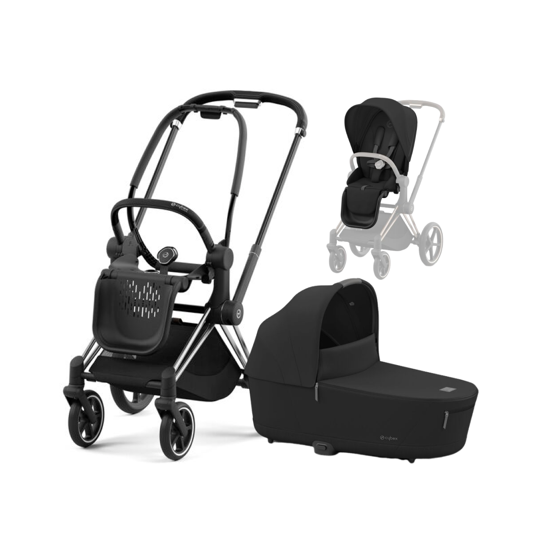 CYBEX PRIAM Kombikinderwagen chrome black sepia black CYBEX PRIAM Kombikinderwagen chrome black sepia black