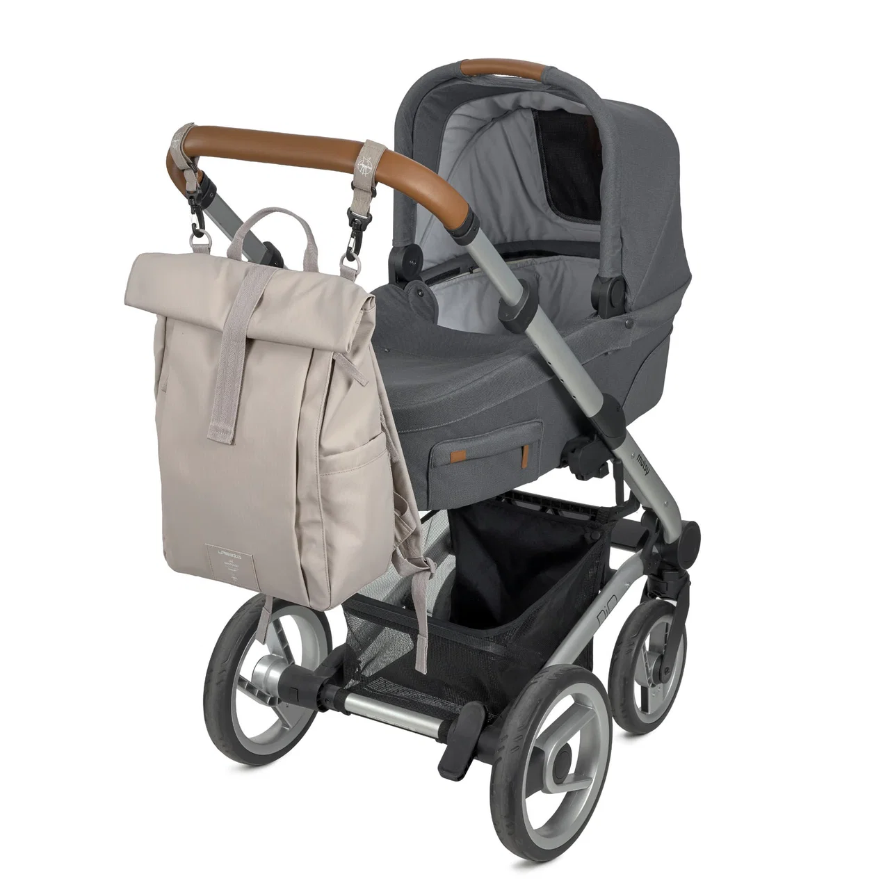 Lässig Wickelrucksack - Rolltop Backpack Taupe