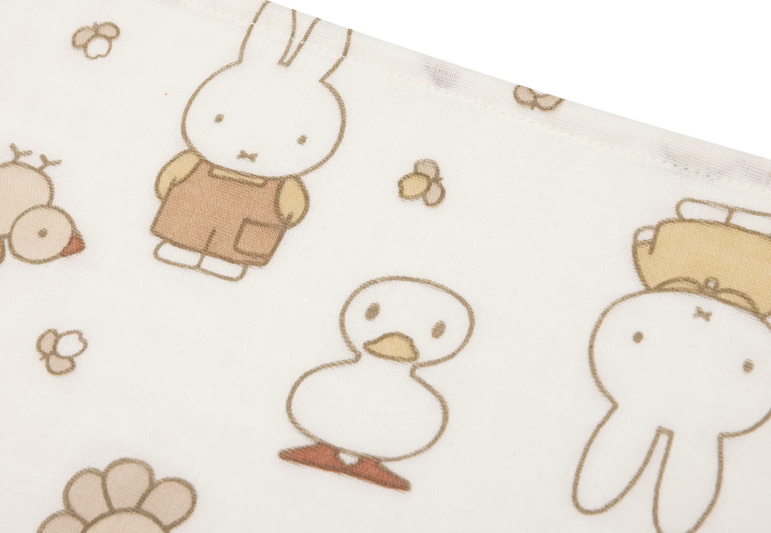 Jollein Spucktuch 3er Pack 70x70 cm Miffy Family Farm