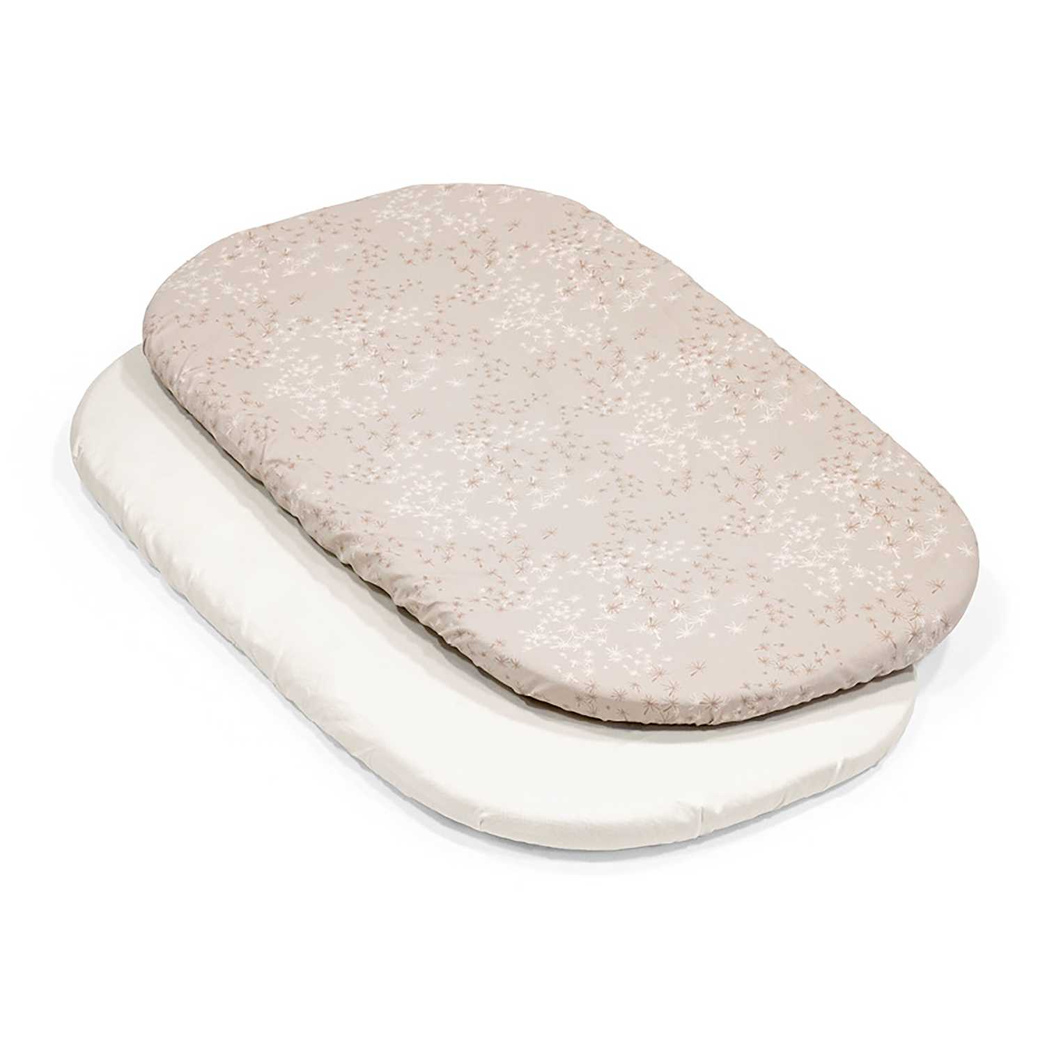 Stokke Snoozi Spannbettlaken - beige/weiß -2 Stück Stokke Snoozi Spannbettlaken - beige/weiß -2 Stück