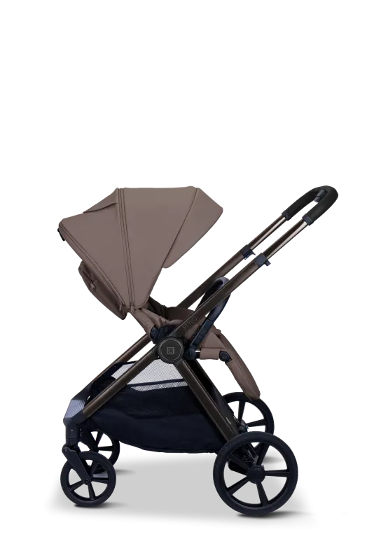 Moon STYLO 5in1 Kombikinderwagen-Set Greige inkl. Wickeltasche, Regenverdeck und Adaptern