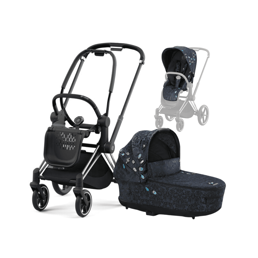 CYBEX Kombikinderwagen Fashion - Chrome Black - Jewels of Nature CYBEX Kombikinderwagen Fashion - Chrome Black - Jewels of Nature